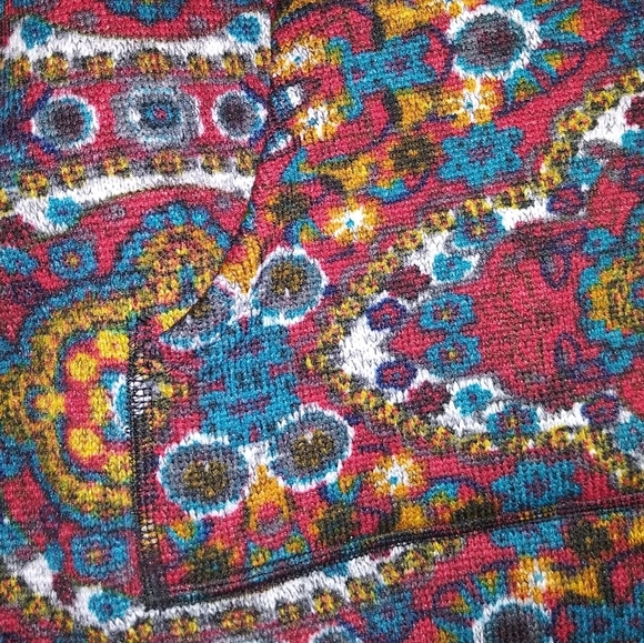 Colorful Boho Cape Sweater with Sleeves Sz M/L - Picture 3 of 5